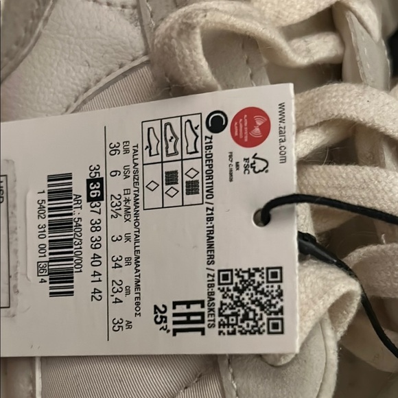 🔥🔥new inventory🔥🔥Nwt-Zara- Platform sneakers-size 6 - Picture 6 of 7